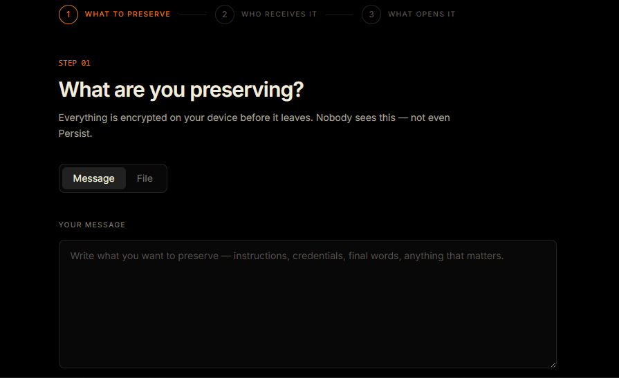 Persist screenshot 3